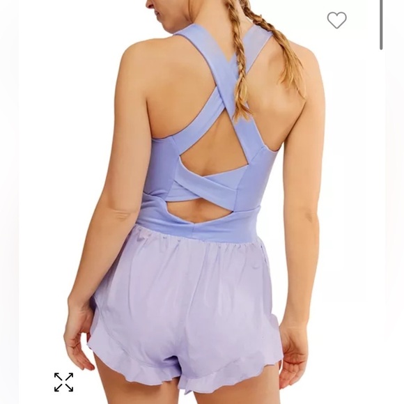 New Free People Movement Breathless Sleeveless Romper women Twilight Violet M - Picture 2 of 8
